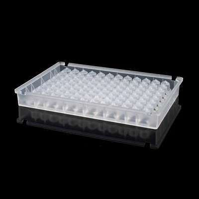 Αποστειρωμένο 0.5 mL 96-Πλάκα με καλά βαθύ φρεάτιο με V-κωνικό κάτω και τετράγωνα πηγάδια για πλατφόρμα εξαγωγής KingFisher, χωρίς RNase και DNase, 5/PK, 50/CS